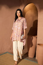 Load image into Gallery viewer, Elahe Rose Embroidered Tunic With Pleated Pants - Lavender