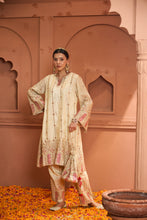 Load image into Gallery viewer, Tissue 3 Piece Kurta Set - Ivory