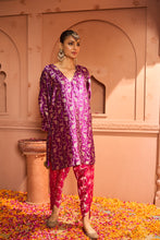 Load image into Gallery viewer, Banarasi Begum Tunic Set - Pink and Purple