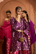 Load image into Gallery viewer, Banarasi Begum Tunic Set - Pink and Purple