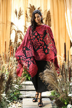 Load image into Gallery viewer, Slip-Easy Dress with Organza Cape - Red and Black