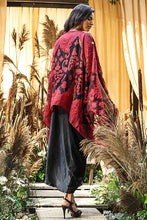 Load image into Gallery viewer, Slip-Easy Dress with Organza Cape - Red and Black