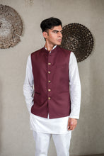 Load image into Gallery viewer, CLASSY ETHNIC NEHRU JACKET BURGENDY