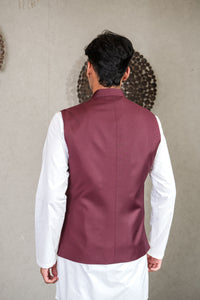 CLASSY ETHNIC NEHRU JACKET BURGENDY