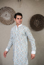 Load image into Gallery viewer, FLORAL PRINTED KURTA SET WITH WHITE PANTS