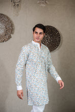 Load image into Gallery viewer, FLORAL PRINTED KURTA SET WITH WHITE PANTS