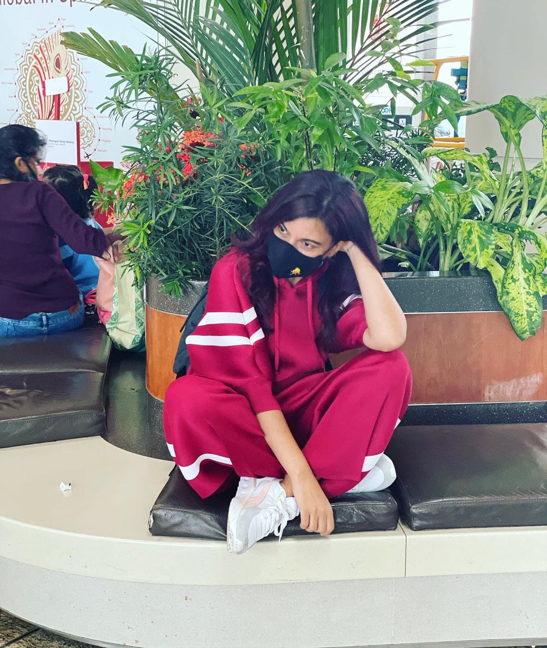 Miss Malini in our Carol Chapeau Co-ord Set - Red