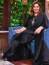 Load image into Gallery viewer, Archana Puran Singh in our Classy Pleated Gown Saree - Black