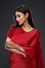 Load image into Gallery viewer, Mouni Roy in Classy Pleated Gown Saree - Red