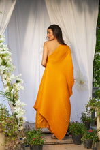 Load image into Gallery viewer, Ayvah Off-Shoulder Cape with Straight Mirror Pants - Mustard