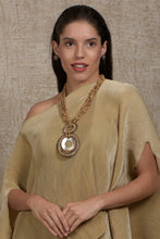 Load image into Gallery viewer, Beige Bead Work Neck Piece