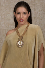 Load image into Gallery viewer, Beige Bead Work Neck Piece