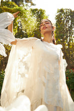 Load image into Gallery viewer, Slip Easy Dress With Organza Cape - Fairy White