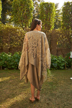 Load image into Gallery viewer, Slip Easy Dress With Organza Cape - Olive