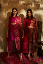 Load image into Gallery viewer, Siara Kurta with Plisse Straight Pants- Fushia