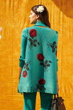 Load image into Gallery viewer, Lowyl Rosy Fringe Tunic Set with Scarf - Teal