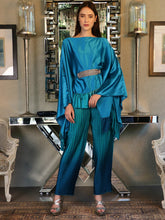 Load image into Gallery viewer, Siciley Satin Ruffle Cape - Tiffany Blue