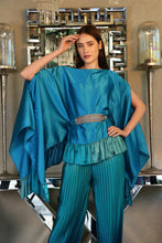 Load image into Gallery viewer, Siciley Satin Ruffle Cape - Tiffany Blue