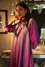 Load image into Gallery viewer, Siciley Satin Cinched - in Tunic With Ombre Pleated Pants - Orchid