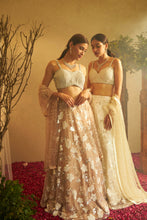 Load image into Gallery viewer, Bella Beads and Sequence Lehenga  with Crop Top - Fawn