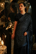 Load image into Gallery viewer, Bedazzling Sequence Classy Gown Saree with Belt - Midnight Blue