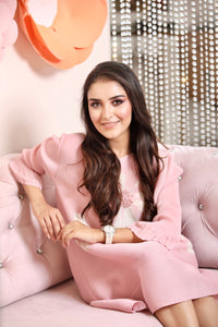 Shivani Girdhar in our Dainty Pearl Dress - Baby Pink