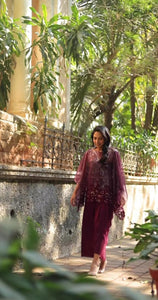 Karishma Sakhrani in our Cape Set - Burgandy