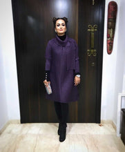 Load image into Gallery viewer, Nisha Rawal in our Serena Scarf Dress - Purple