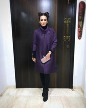 Load image into Gallery viewer, Nisha Rawal in our Serena Scarf Dress - Purple