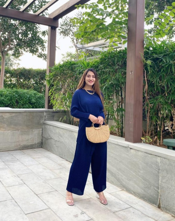 Tripti Bisht in our Smocked Co-ord Set - Blue